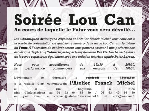 Invitation à la soirée de lancement du Lou Can 4 sur le thème du Futur.